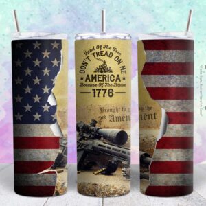 2nd Amendment 20oz tumbler design png file Tumbler Wrap | 2nd Amendment Tumbler Digital File | Skinny tumbler Sublimation png