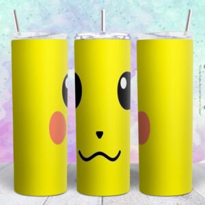 pikachu 20oz tumbler design Tumbler Wrap | pikachu Tumbler Digital File | Skinny tumbler Sublimation png,