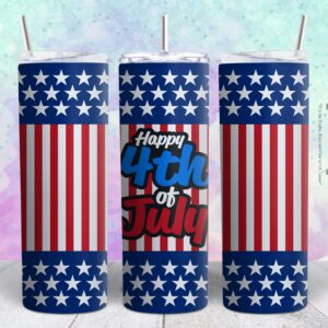 4th of july 20oz tumbler design png file Tumbler Wrap | 4th of july Tumbler Digital File | Skinny tumbler Sublimation png