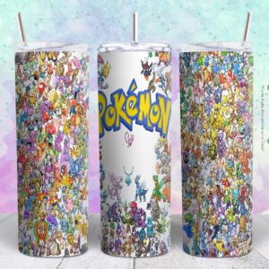 Pokémon 20oz tumbler design png file Tumbler Wrap | anime Tumbler Digital File | Skinny tumbler Sublimation png