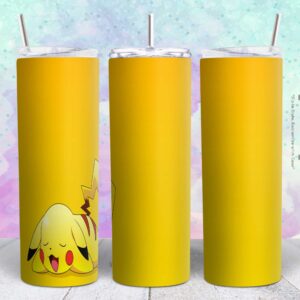 pikachu 20oz tumbler design Tumbler Wrap | pikachu Tumbler Digital File | Skinny tumbler Sublimation png,