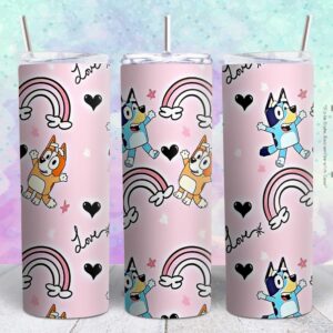 bluey 20oz tumbler design png file Tumbler Wrap | bluey Tumbler Digital File | Skinny tumbler Sublimation png