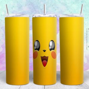 pikachu 20oz tumbler design Tumbler Wrap | pikachu Tumbler Digital File | Skinny tumbler Sublimation png,