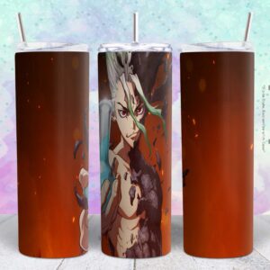 anime 20oz tumbler design png file Tumbler Wrap | Dragon Ball anime Tumbler Digital File | Skinny tumbler Sublimation png