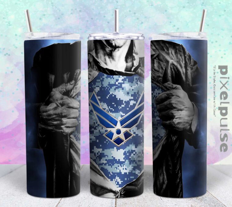 united states air force 20oz tumbler design png file Tumbler Wrap | united states air force Tumbler Digital File | Skinny tumbler Sublimation png