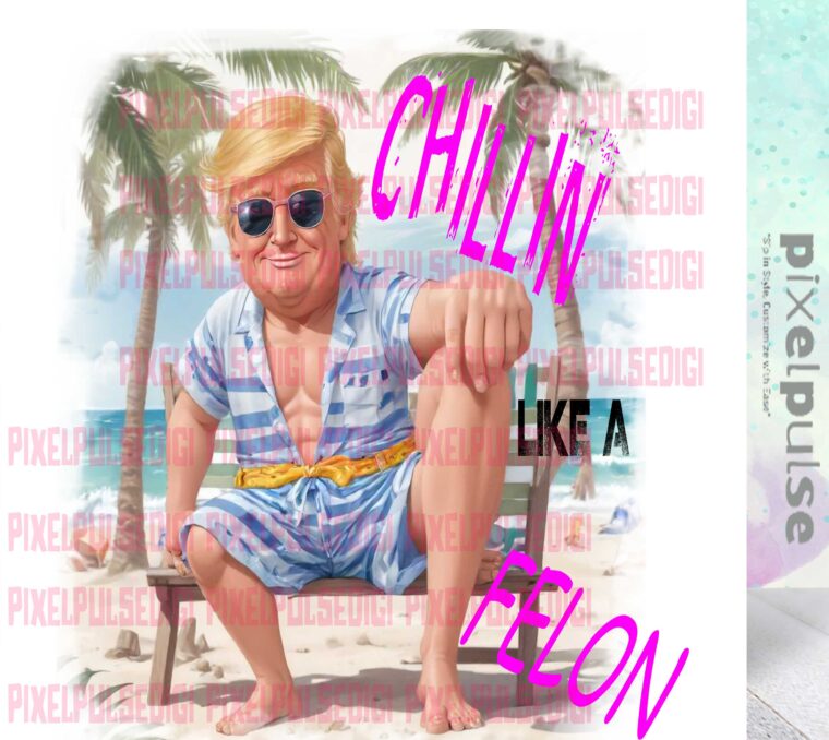 chillin like a FELON trump 2024 png file sublimation design dtf design ready to print png file