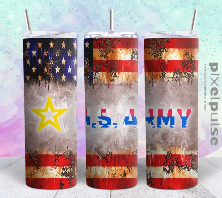 united states army 20oz tumbler design png file Tumbler Wrap | united states army Tumbler Digital File | Skinny tumbler Sublimation png