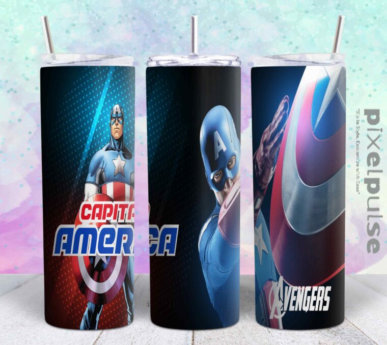 Captain America 20oz png file sublimation tumbler design | Captain America 20oz sublimation Digital File | Sublimation png