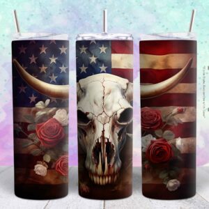 flower skull 20oz png file sublimation tumbler design | flower skull 20oz sublimation Digital File | Sublimation png