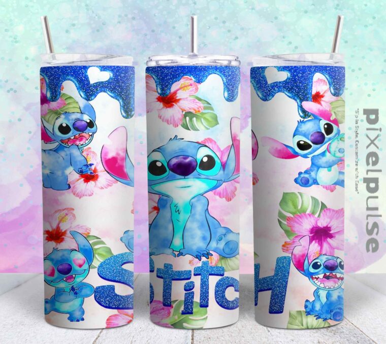 stitch 20oz png file sublimation tumbler design | stich 20oz sublimation Digital File | Sublimation png