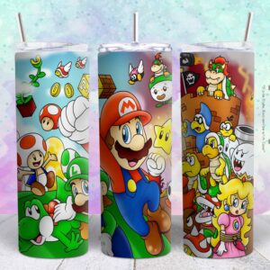 super mario 20oz png file sublimation tumbler design | super mario 20oz sublimation Digital File | Sublimation png