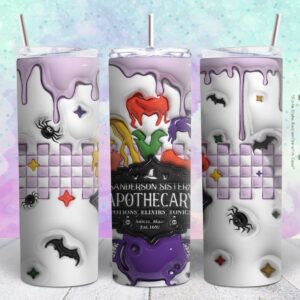 3d Hocus pocus 20oz halloween