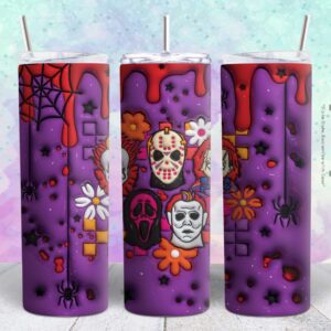 20oz 3D horror tumblers