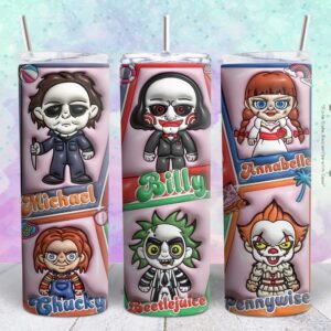 3D horror chucky 20oz tumbler design