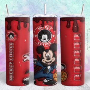 3D horror mickey starbucks coffee 20oz tumbler design