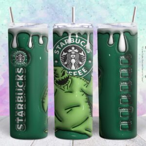 oogie boogie coffee starbucks coffee 20oz tumbler design Tumbler Wrap | 3d oogie boogie Tumbler Digital File | Skinny tumbler Sublimation png,