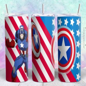 Captain America 20oz png file sublimation tumbler design | Captain America 20oz sublimation Digital File | Sublimation png