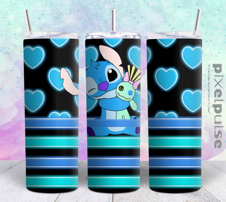 stitch 20oz png file sublimation tumbler design | stich 20oz sublimation Digital File | Sublimation png