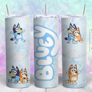 bluey 20oz tumbler design png file Tumbler Wrap | bluey Tumbler Digital File | Skinny tumbler Sublimation png