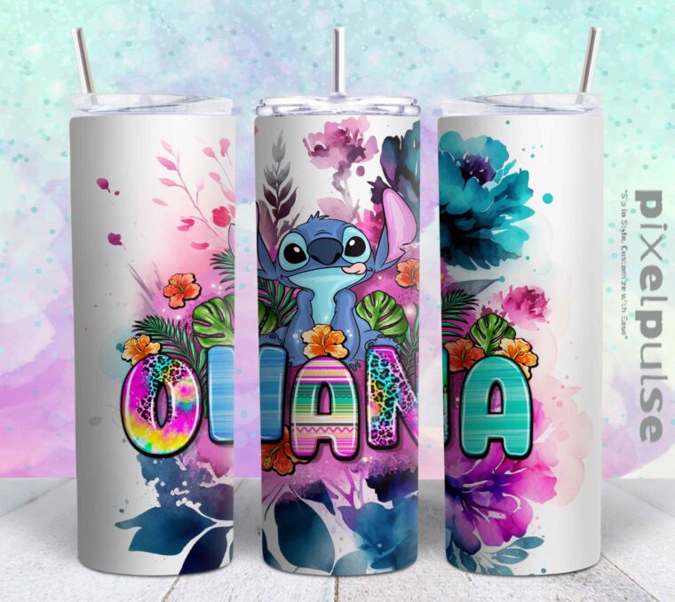 stitch ohana 20oz png file sublimation tumbler design | stich ohana 20oz sublimation Digital File | Sublimation png