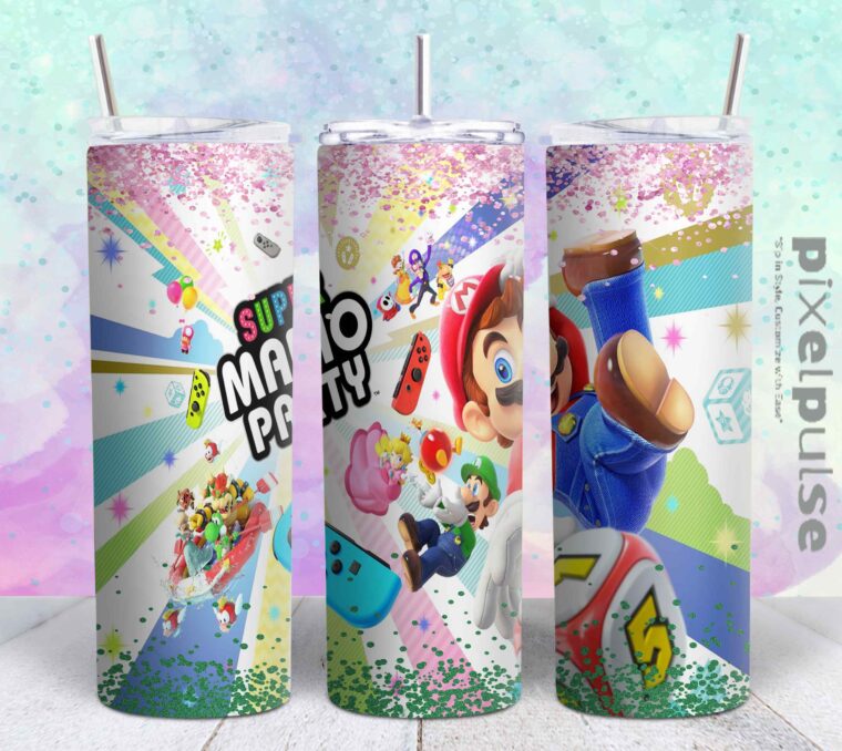 super mario 20oz png file sublimation tumbler design | super mario 20oz sublimation Digital File | Sublimation png