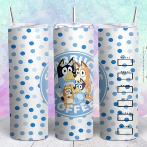 bluey 20oz tumbler design png file Tumbler Wrap | bluey Tumbler Digital File | Skinny tumbler Sublimation png