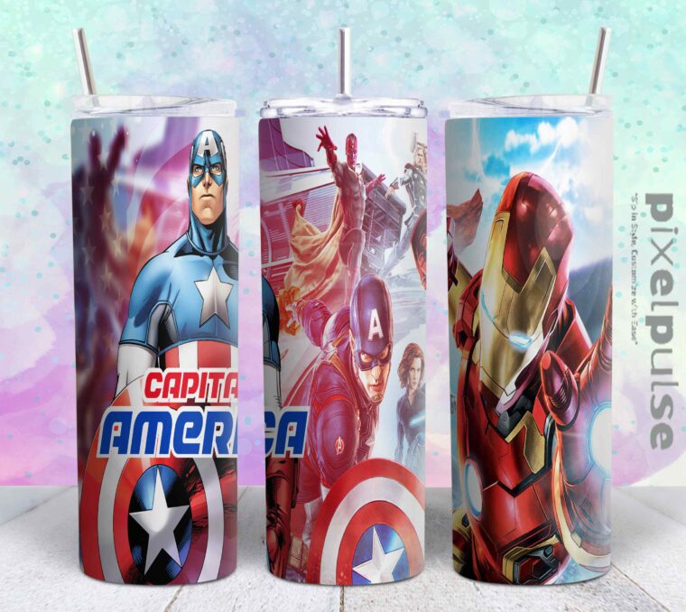 Captain America 20oz png file sublimation tumbler design | Captain America 20oz sublimation Digital File | Sublimation png