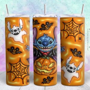 stitch 3d 20oz tumbler design Tumbler Wrap | oogie boogie Tumbler Digital File | Skinny tumbler Sublimation png,