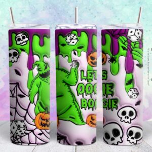 lets oogie boogie 3d 20oz tumbler design Tumbler Wrap | lets oogie boogie halloween Tumbler Digital File | Skinny tumbler Sublimation png,