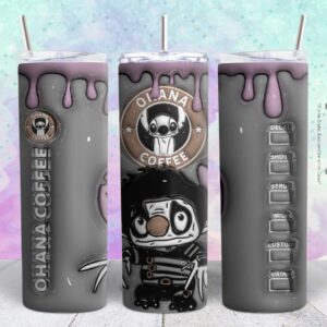 ohana halloween starbuck 3d 20oz tumbler design Tumbler Wrap | ohana 3d halloween starbuck Tumbler Digital File | Skinny tumbler Sublimation png,