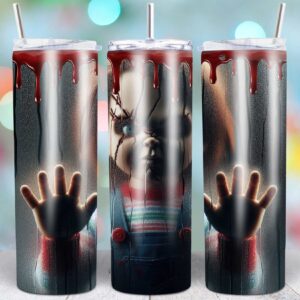 Chucky Window Rain 20oz png file sublimation tumbler design | Chucky Rain Window 20oz sublimation Digital File | Sublimation png