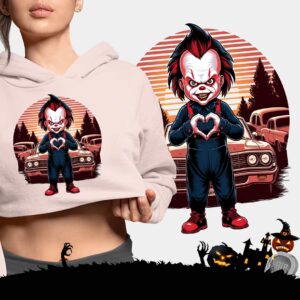 Chucky halloween love action png file for sublimation and dtf print